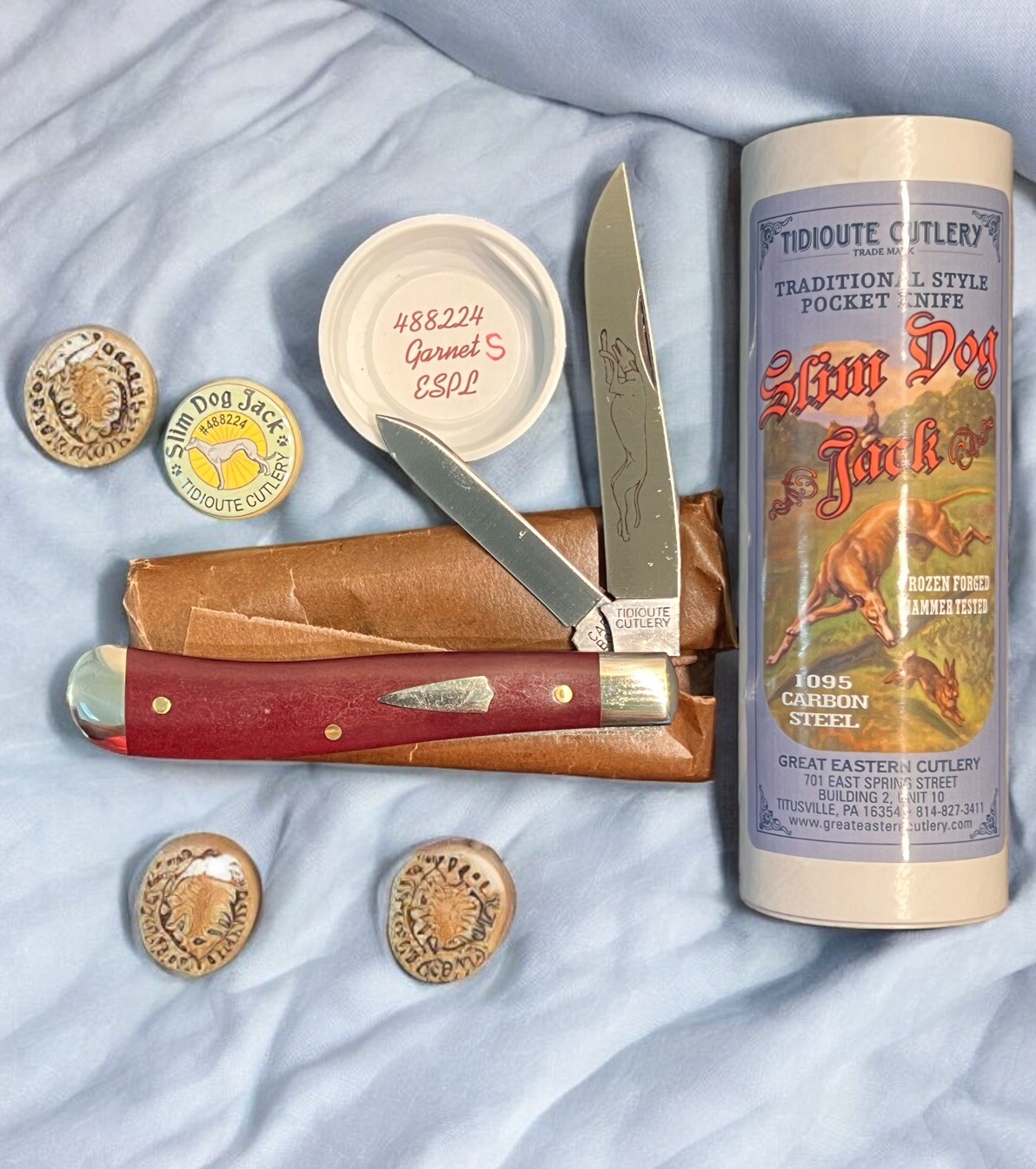 Pocketknife Great Eastern Cutlery GEC 488224 Slim Dog Jack Garnet ESPL Store