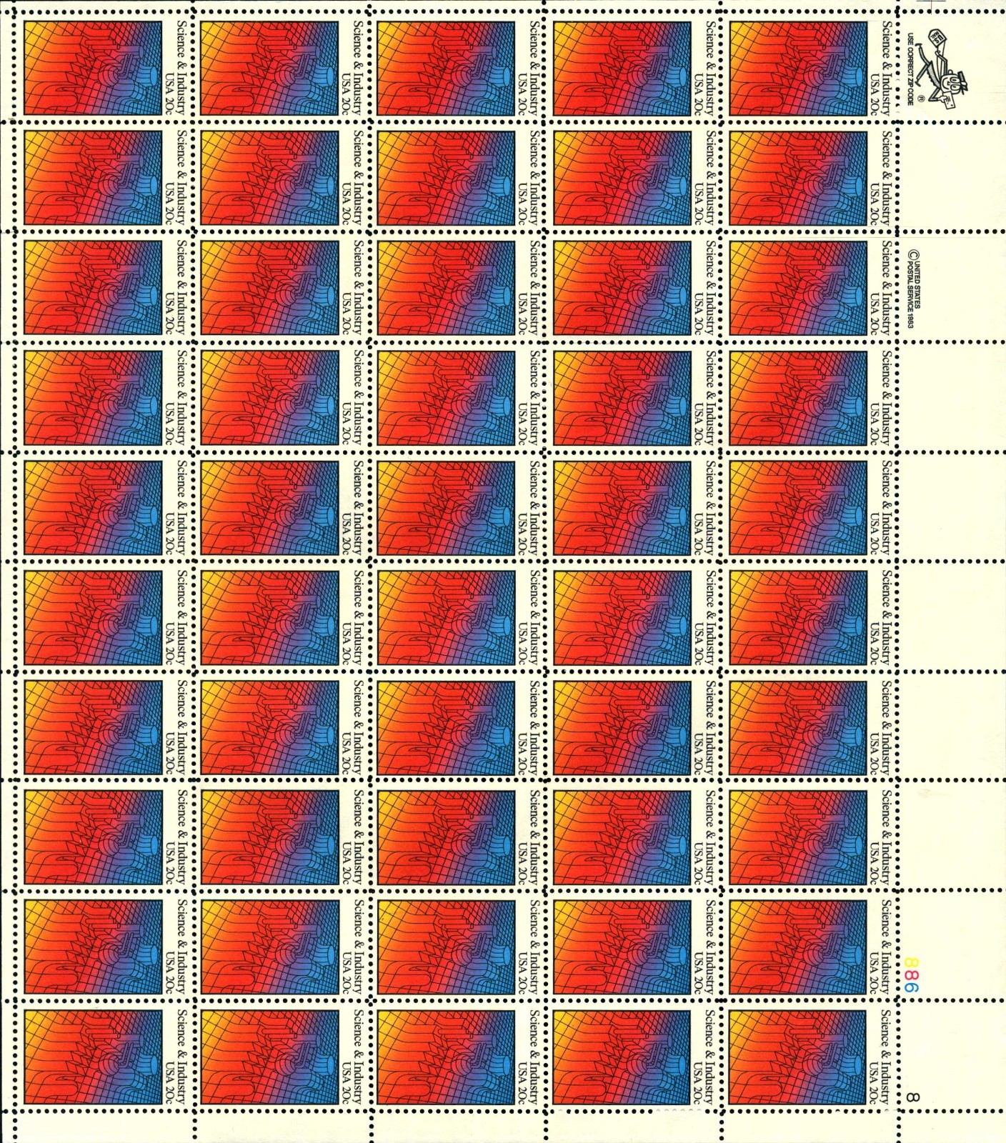 US #2030//2039 Stamp Sheets Lot (06) MNH (BCV $178)