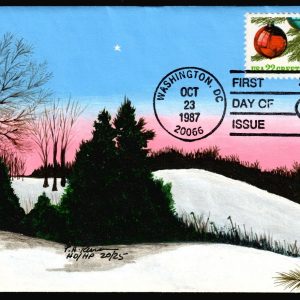 US #2367/2368-C FDC 22c Christmas. 1st P.A. Roman Cachet HD/HP (CV $450)