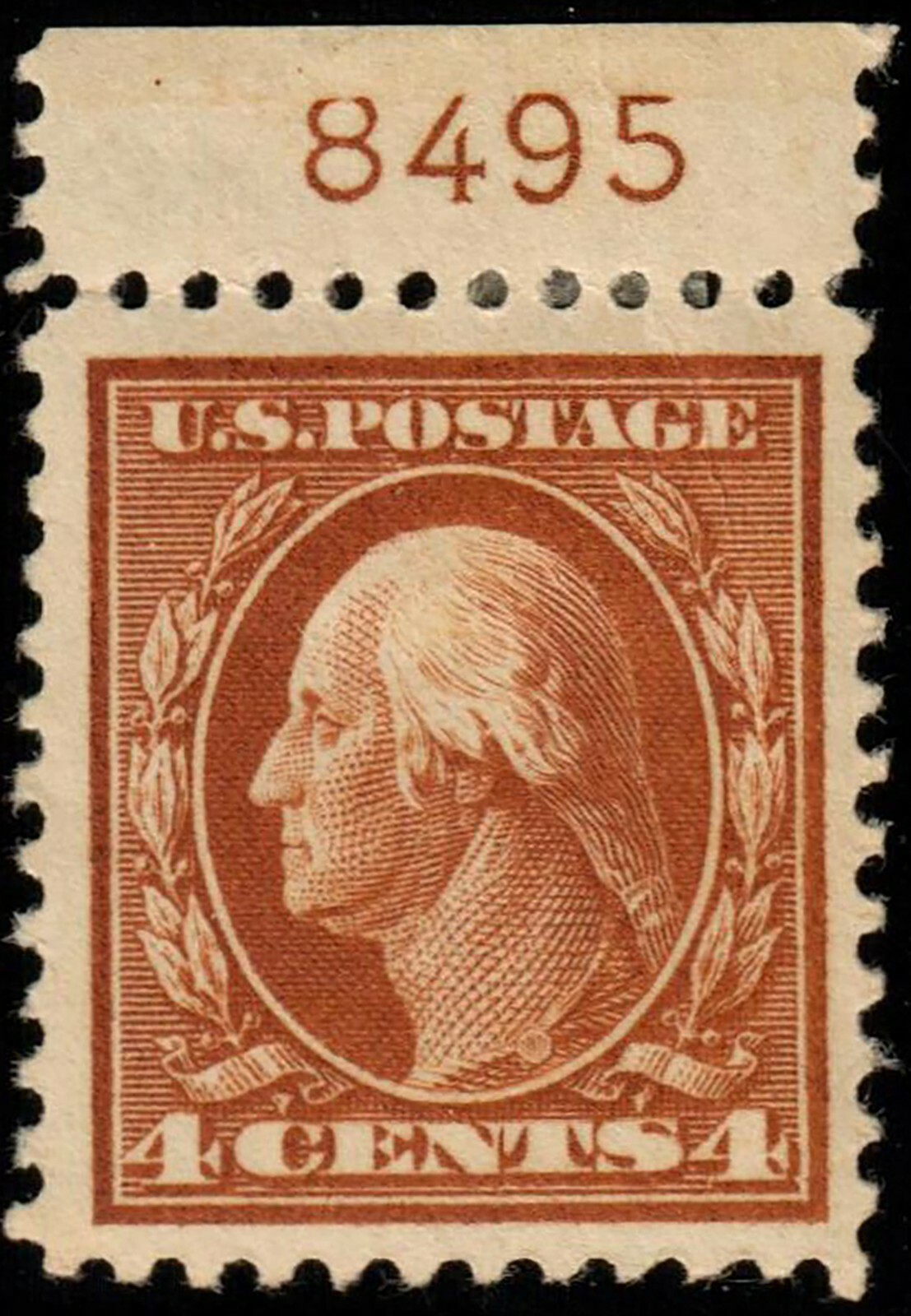 US #503 4c Wash. Plate No. 7606/8495 Durland MOGH CV $280. KP-066 - Image 3
