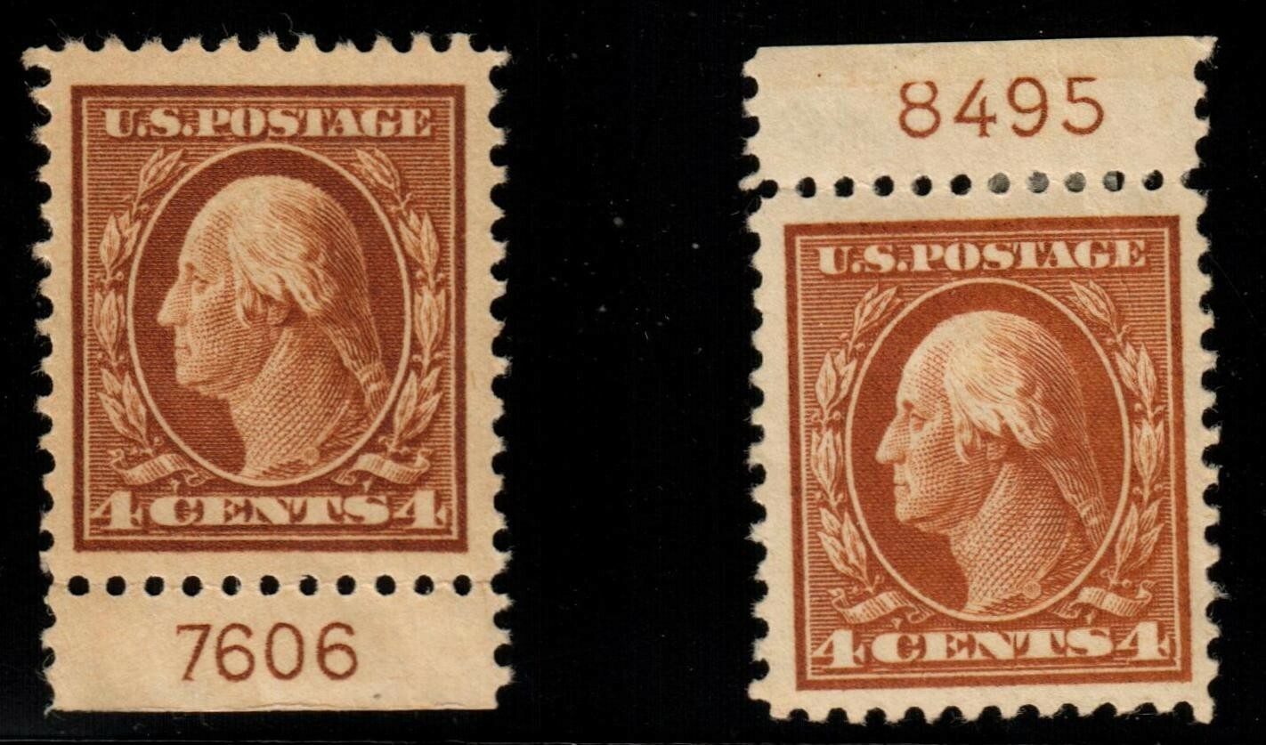 US #503 4c Wash. Plate No. 7606/8495 Durland MOGH CV $280. KP-066