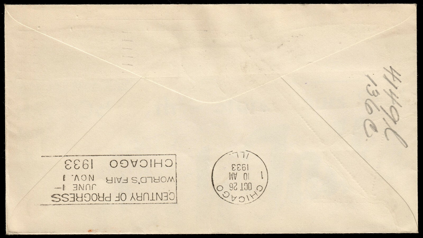 US #C18-8 1933 50c Baby Zep Linprint Cover. Akron, OH to Chicago, IL. (CV $350) - Image 2
