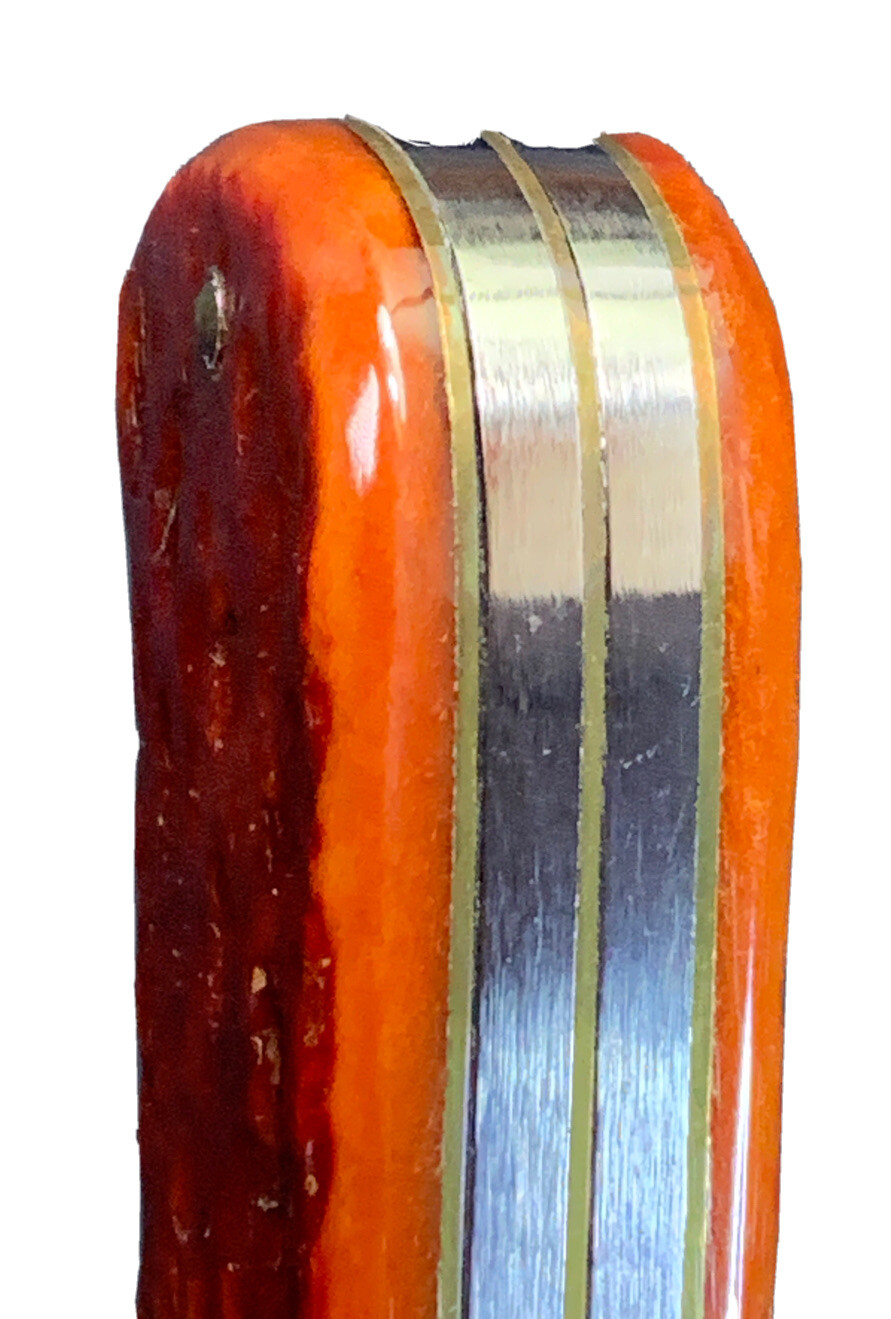 Pocketknife Winchester 29103 1993 Jumbo Trapper Burnt Orange Jig Bone KP-1117 - Image 9