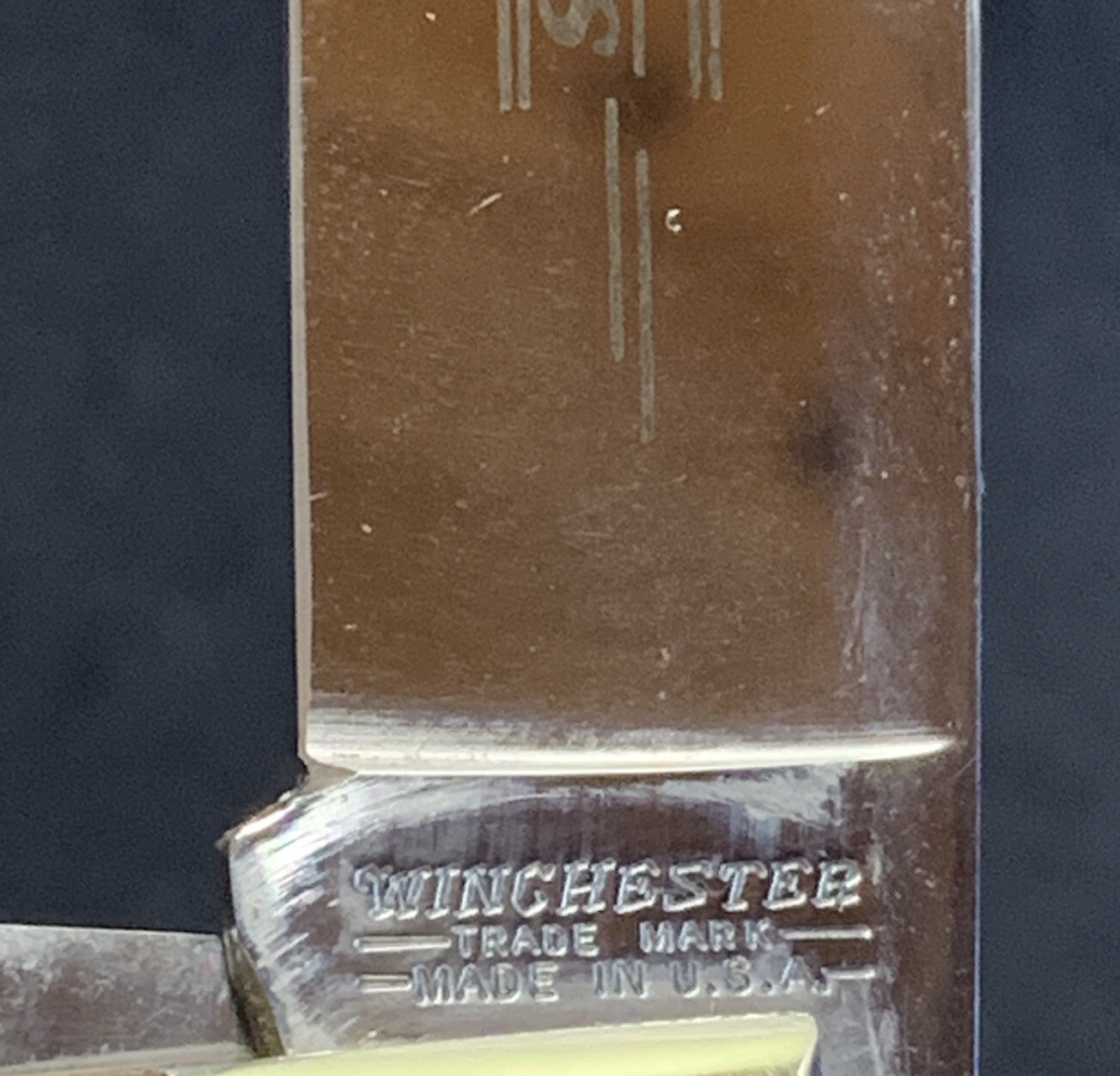 Pocketknife Winchester 29103 1993 Jumbo Trapper Burnt Orange Jig Bone KP-1117 - Image 10