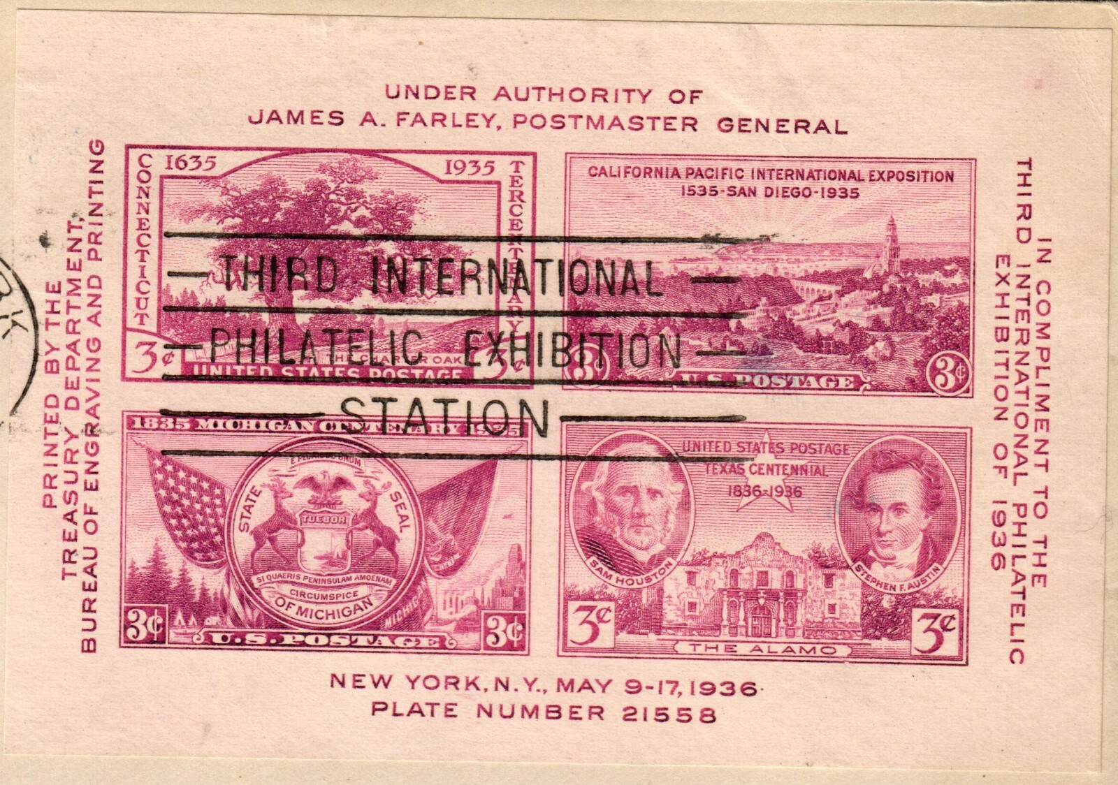 US #778-32 FDC 3c TIPEX at IPE NYC. 1st House of Farnam on 5/9/1936 *Scarce* - Image 5