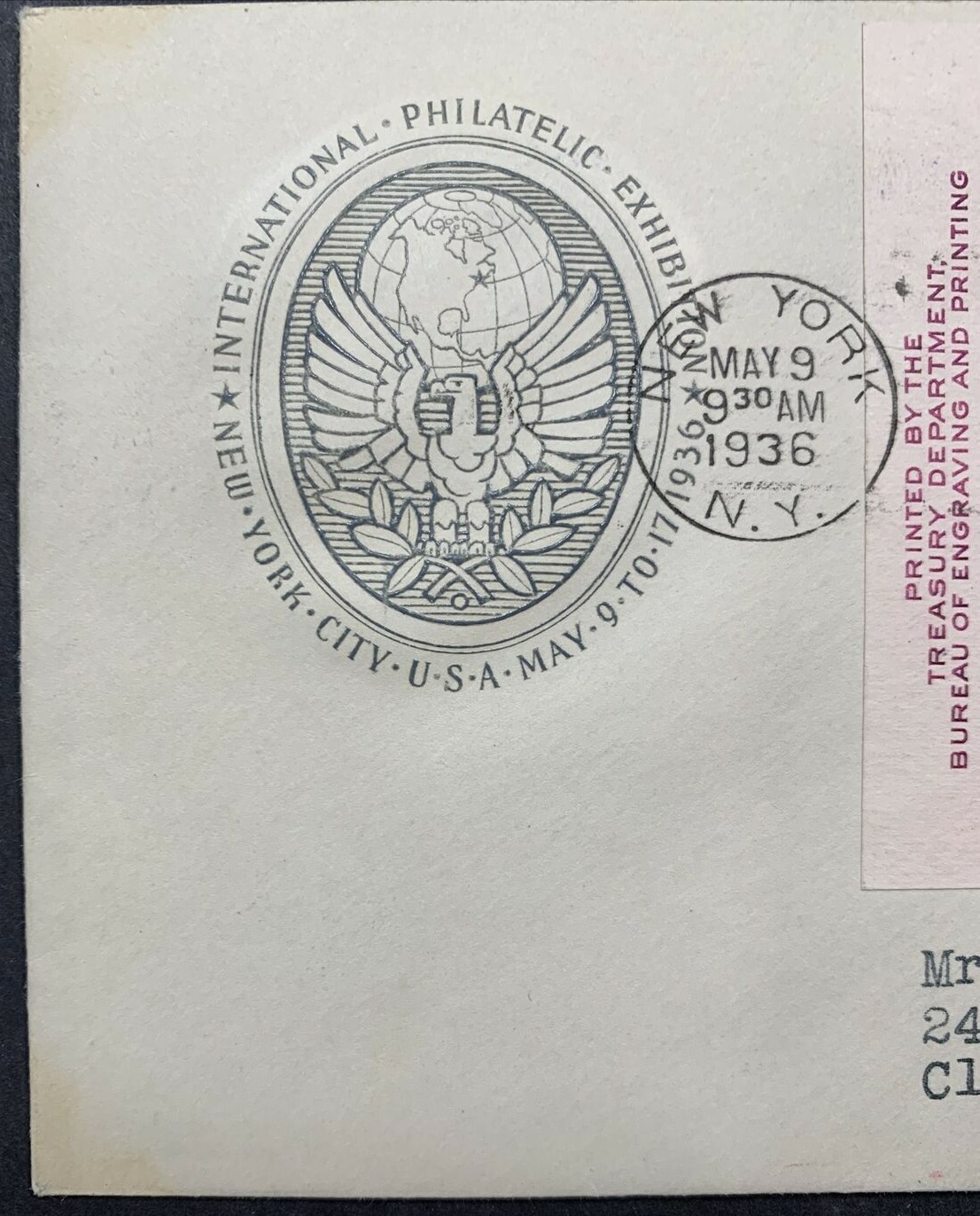 US #778-32 FDC 3c TIPEX at IPE NYC. 1st House of Farnam on 5/9/1936 *Scarce* - Image 10