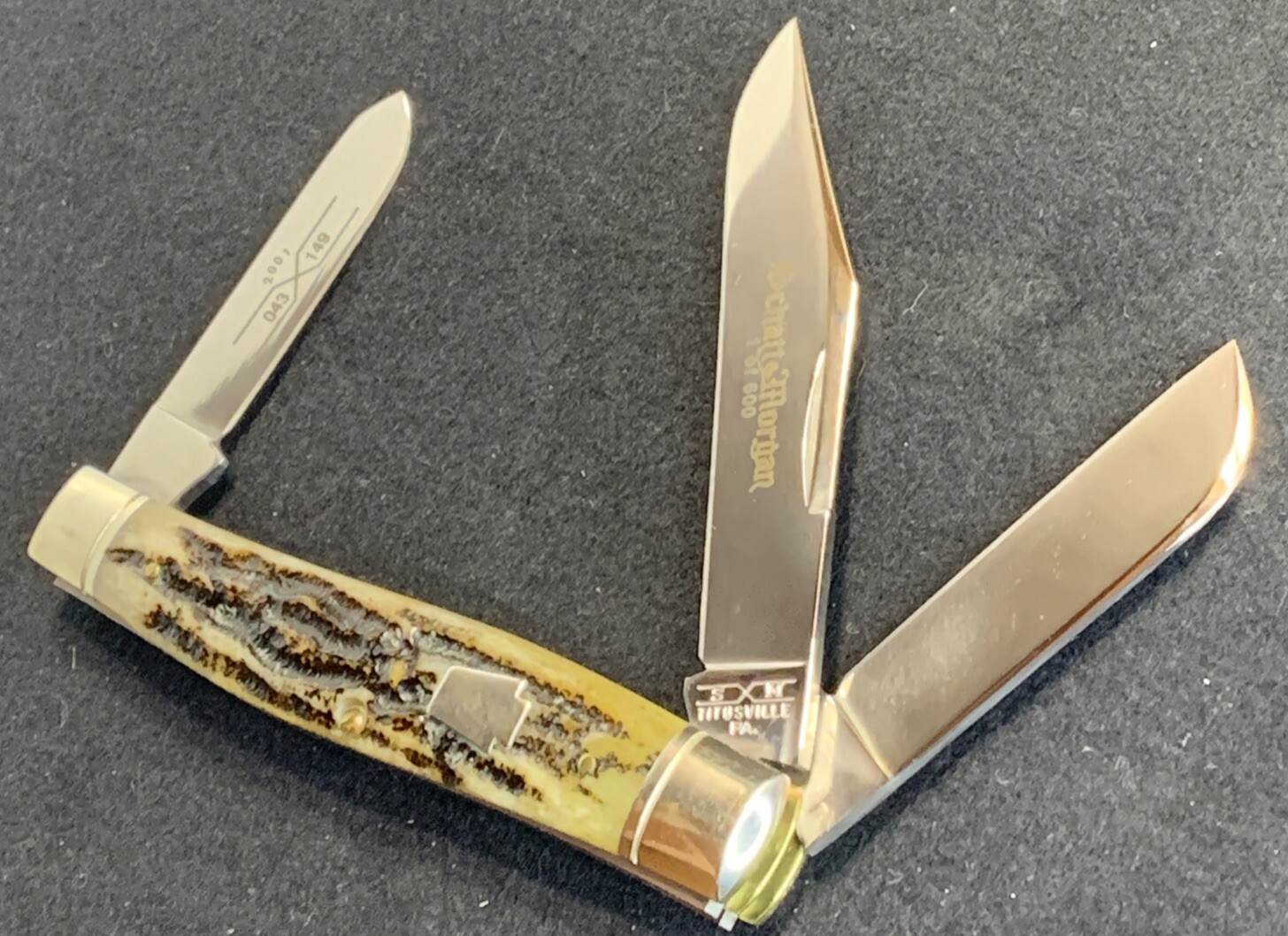 Pocketknife Schatt & Morgan 043149 2001 Stockman Winterbottom Bone KP-1131 - Image 6