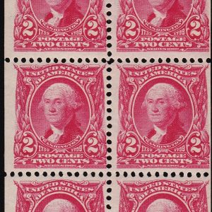 US #301c Booklet Pane Of 6 Mint OG (CV $950)