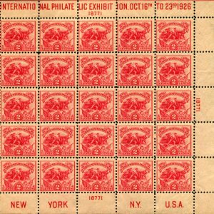 US #630 2c White Plains Sheet of 25 MNH F-VF ($650)