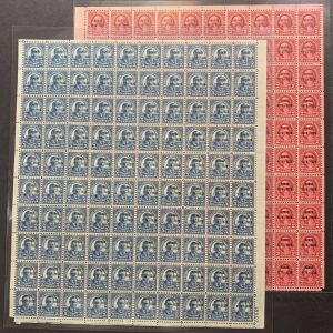 US #647-648 Hawaii Overprint Two Full Sheets of 100. MNH F-VF (BCV $3,200)