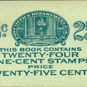 US #BK55 1c Washington Green Unexploded Booklet F-VF MNH $110