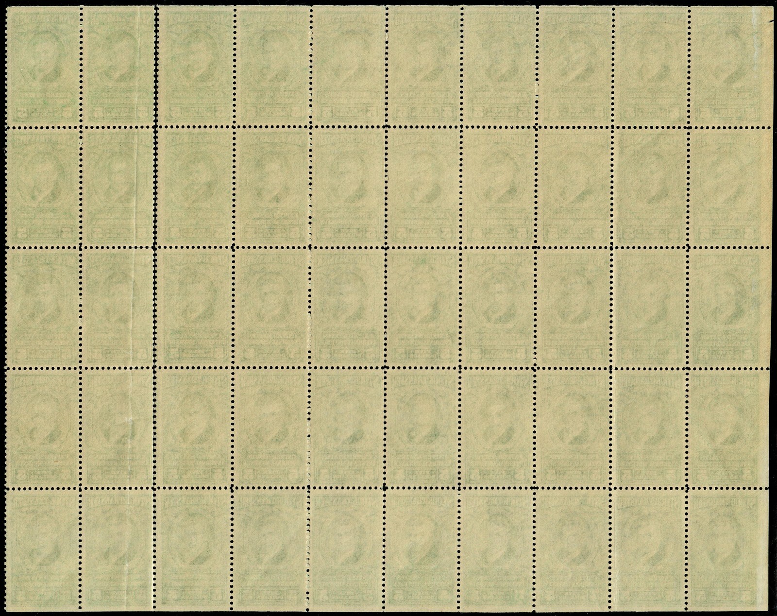 US #RD108 1941 $5 Stock Transfer, Full Sheet of 50. MNH F-VF (CV $3,250 Singles) - Image 3